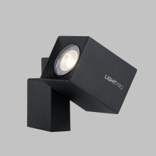  - Quartz černý, hranatý venkovní LED reflektor, LiGHTPRO
