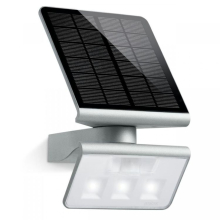  - Steinel 671013 XSolar L-S stříbrná, venkovní solární LED reflektor se senzorem pohybu