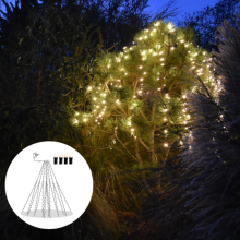  - Venkovní vánoční LED osvětlení na strom, jednoduchá instalace